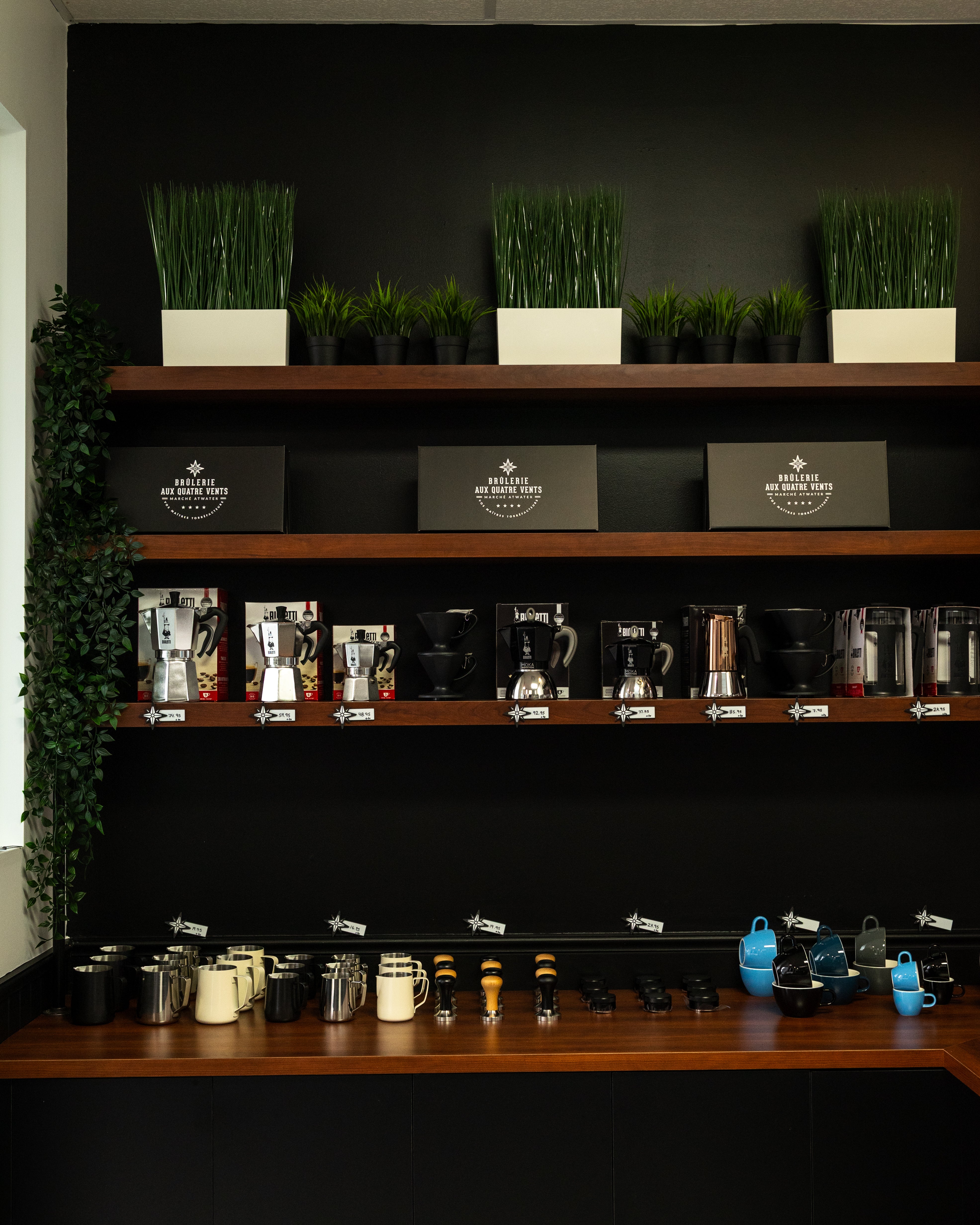 La boutique et l'atelier de torréfaction de Mercier